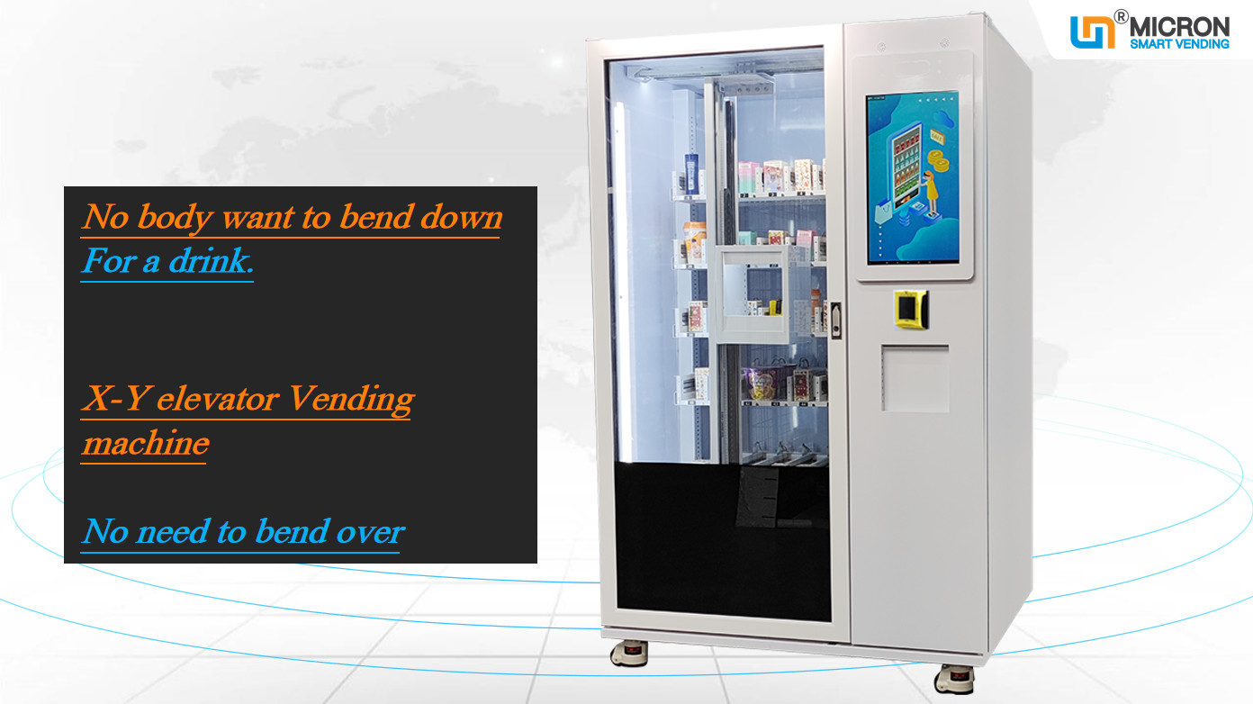 XY axis elevator vending machine middle pickup with touch screen, smart