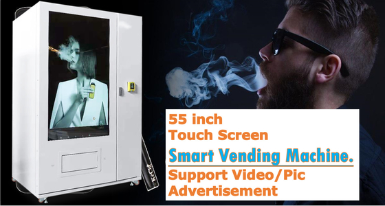 55 Inch Touch Screen Advertising E-Cigarette Vending Machine Card Readers Payment