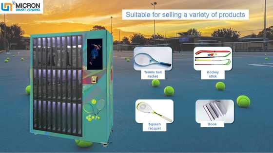 Large capacity touch screen tennis sport locker vending machine with intelligent system