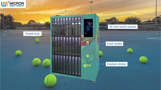 Large capacity touch screen tennis sport locker vending machine with intelligent system