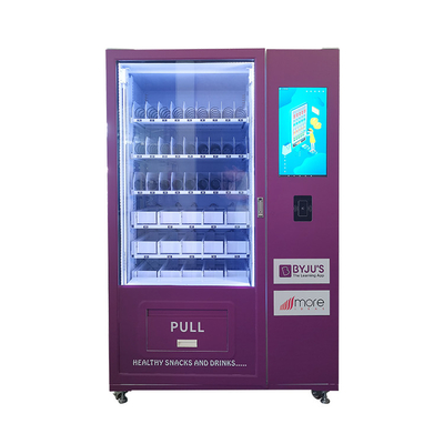 Customized Snack Drink Vending Machine With Elevator Direct Push And Spiral Goods Tray Vending Machine With Smart System