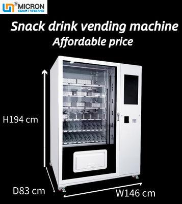 Hot Selling 22 Inch Touch Screen Snack Drink Vending Machine With Cooling System In Schools