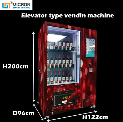 Glass Bottle Vending Machine With Elevator To Sell Red Wine champagne Micron Smart Vending Machine