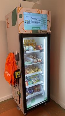Micron Smart Vending Fresh Food Snack Drink Smart Fridge Vending Machine With Card Reader