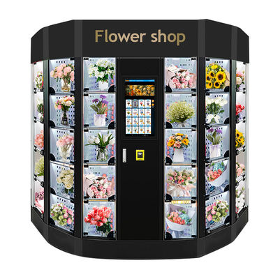 Customize Business Fresh Flower Cooling Locker Vending Machine With Nayax Card Reader Coin Cash Payments