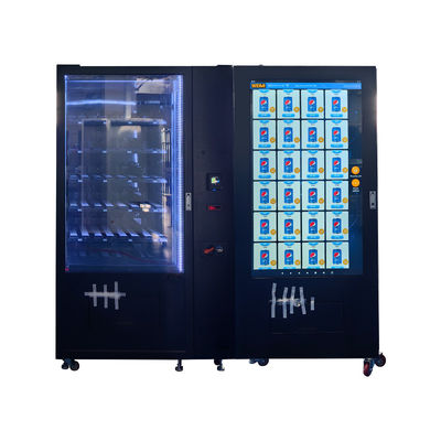 High Capacity Outdoor Combo Vending Machine With Weatherproof House Street Food Drinks Vending Machine