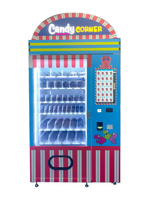 Convenient Touch Screen 21.5 Inch Snack Vending Machine With Double Tempered Glass Door