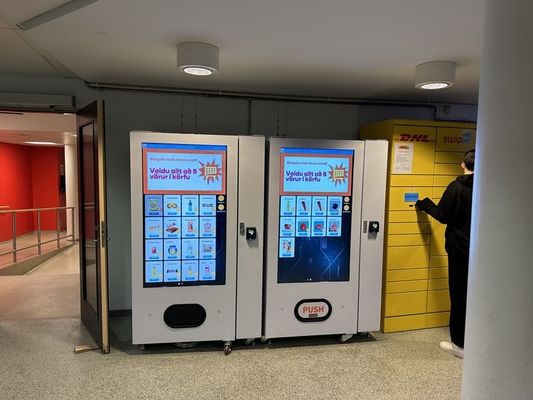 Cosmetic Vending Machine With Full Touch Screen Adjustable Goods Slots For Lipsticks Eyelash Makeup Products