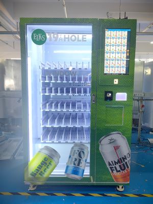 Double Glass-Front Snack Food Vending Machine With 21.5 Inch Touch Screen And 6 Floors * 10 Slots Capacity