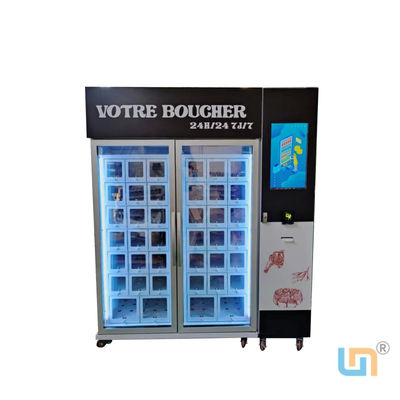 customizable Capacity Frozen Locker Vending Machine With Efficient R290 Refrigerant -22℃~20℃ For Selling Frozen Meats And Seafood