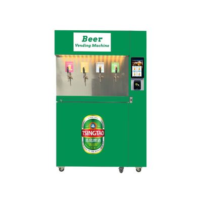 10 Inch Touch Screen Self Service Vending Machines with 4 Beer Options Custom Branding Support