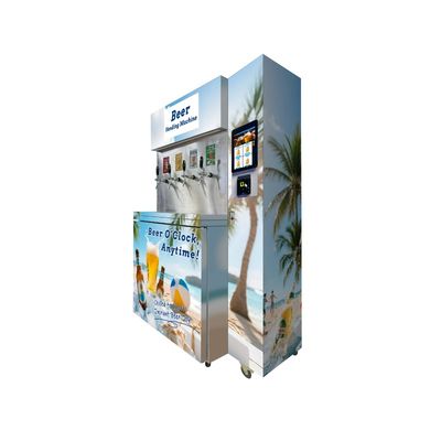 4 Beer Options Fresh Beer Vending Machine Touchscreen Selection and Cashless Payment for Hassle-Free Experience