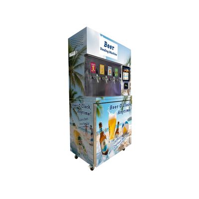 4G SIM Card/LAN Cold Beer Vending Machine W97*D66*H205 Cm for Internet Accessibility