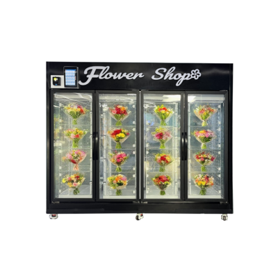 Smart Flower Vending Machine with 10 inch Touchscreen, Android 11.1 OS, and 32 Lockers for Fresh Flowers Preservation