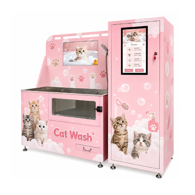 Self Service Cat Washing Machine Featuring  Cleaning and Multiple Liquid Dispensers Ideal for Pet Grooming Stations