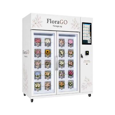 Flower Vending Machine Equipped with Smart Inventory Control and Refrigerated Compartments for Fresh Flower Sales Anytime