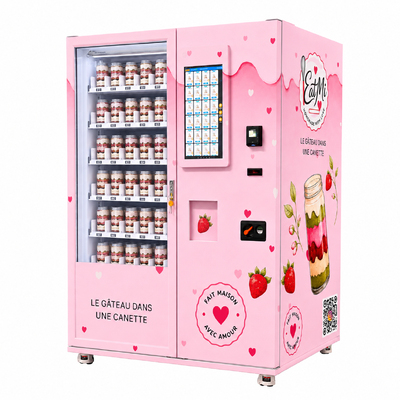 Snack Food Vending Machine supplying fresh cake and dessert options for customers during late night or after work hours