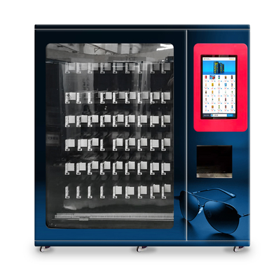 sunglasses vending machine with x-y axis elevator and adjustable channel width function, Micron