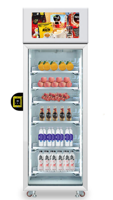 Safety Glass Automatic Vending Machine, Weight Sense Vending Machine, Smart fridge, smart cooler vending machine. Micron