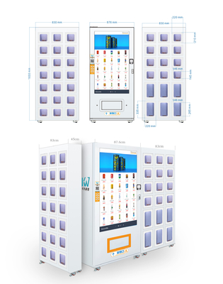 24 Hour Combination Vending Machines With Lockers Support Remote Control
