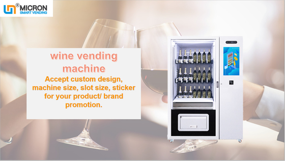 Red Wine Vending Machine With Elevator Lift Refrigerated Vending Machine Micron Smart Vending