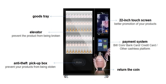 21.5 Inch Perfume Smart Vending Machine With Descending Ladder