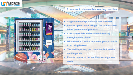 Automatic Vending Machine With Remote Control Touch Screen Vending Machine Smart System