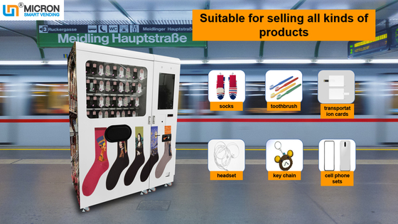 LED Lighting Custom Vending Machines For Transportation Cards Mobile Phone Cases Stockings