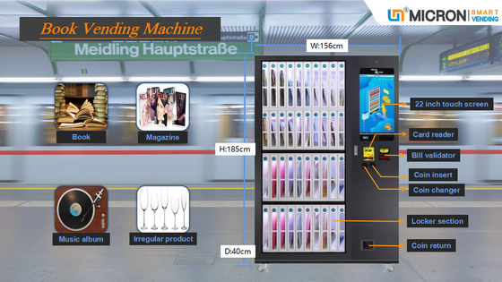 Custom locker racket book vending machine smart telemetric system with touch screen