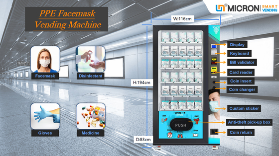 22 Inch Medicine Vending Machine Contactless Payment Remote Controlled By Mobile Phone