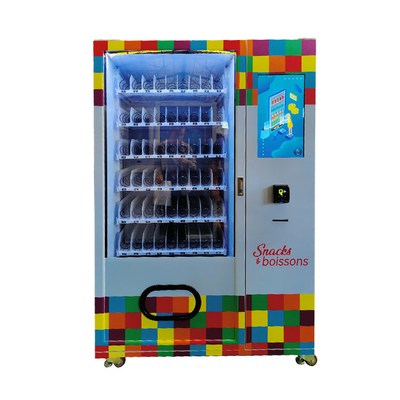 Metal Frame Small Snack Food Vending Machine With Advertising Screen